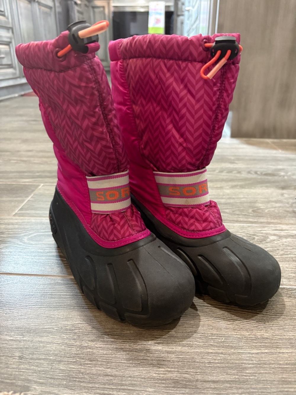 Sorel Kids Hot Pink and Black Insulated Snow Boots
